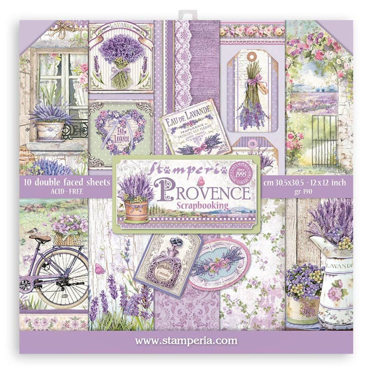 Stamperia Double-Sided Paper Pad 12"X12" 10/Pkg-Provence, 10 Designs/1 Each